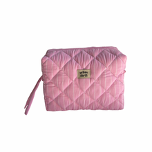 Load image into Gallery viewer, Striped Pink Cosmetic Pouch