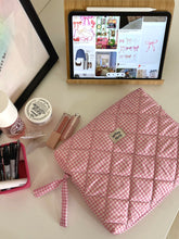 Load image into Gallery viewer, Pink Gingham iPad Sleeve
