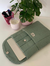 Load image into Gallery viewer, Green Gingham Laptop Sleeve