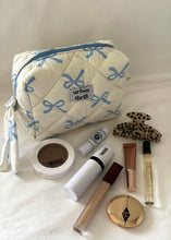 Load image into Gallery viewer, Blue Bows Cosmetic Pouch