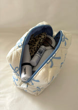 Load image into Gallery viewer, Blue Bows Cosmetic Pouch