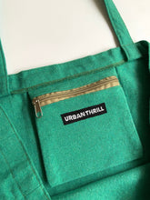 Load image into Gallery viewer, *IMPERFECT ITEM* Happy and Healthy Green Tote Bag