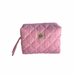 Striped Pink Cosmetic Pouch