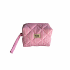 Striped Pink Cosmetic Pouch