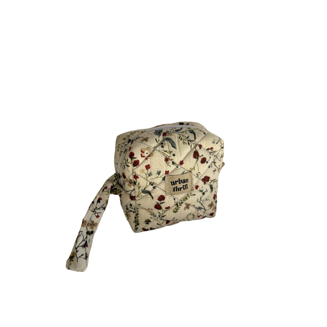 Multi-Color Floral Cosmetic Pouch