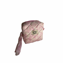 Load image into Gallery viewer, Pink Essence Gingham Cosmetic Pouch
