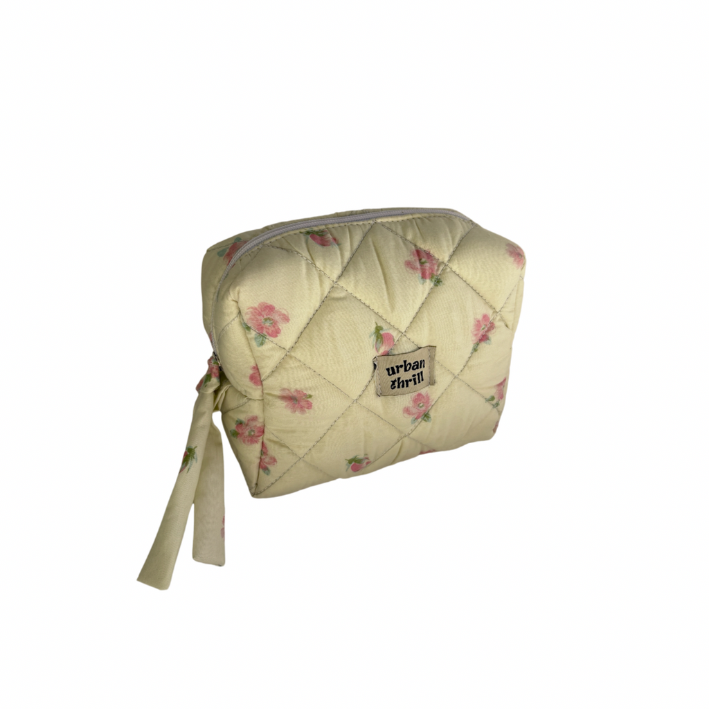 Pink Floral Cosmetic Pouch
