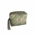 Light Green Gingham Cosmetic Pouch