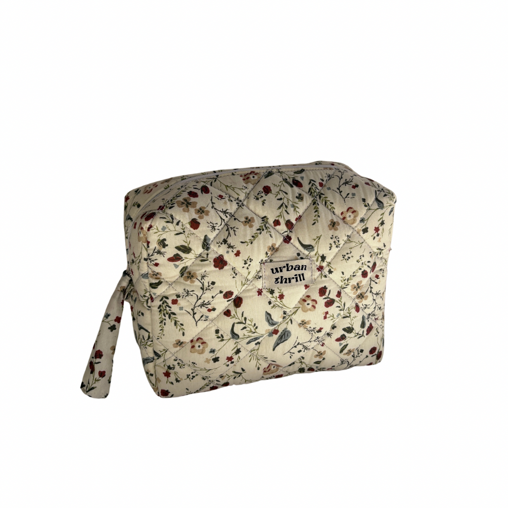 Multi-Color Floral Cosmetic Pouch