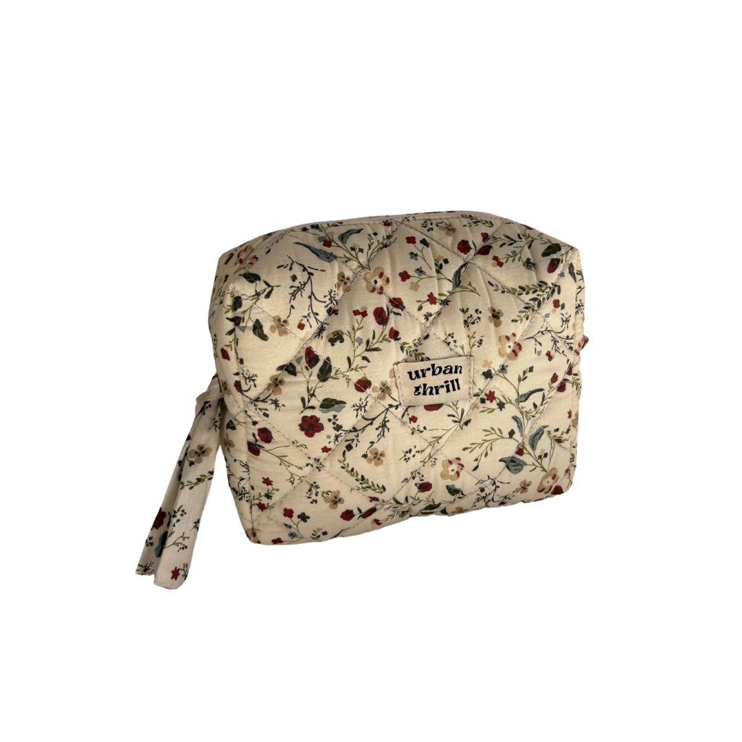 Multi-Color Floral Cosmetic Pouch