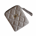 Grey Gingham Kindle Case