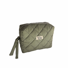 Load image into Gallery viewer, Green Gingham Cosmetic Pouch
