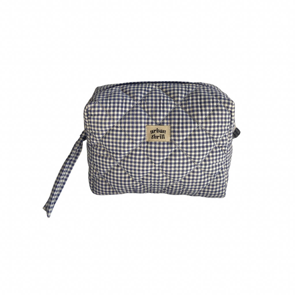 Blue Gingham Cosmetic Pouch