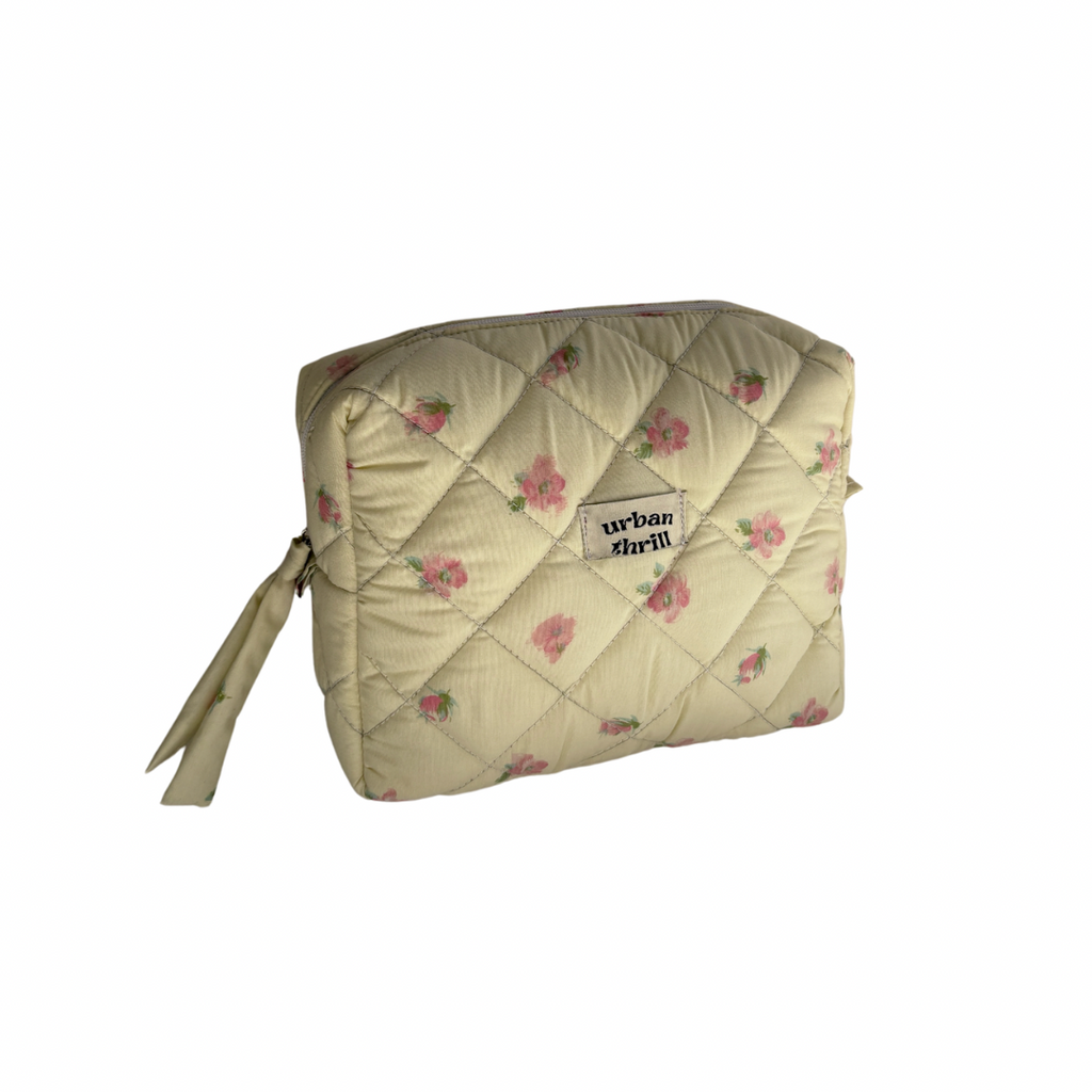 Pink Floral Cosmetic Pouch