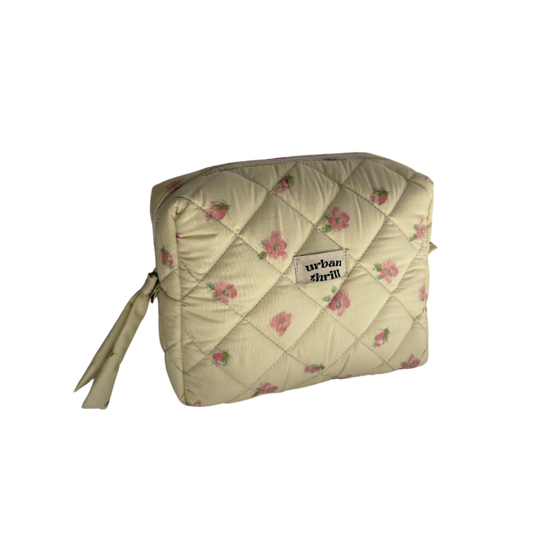 Pink Floral Cosmetic Pouch