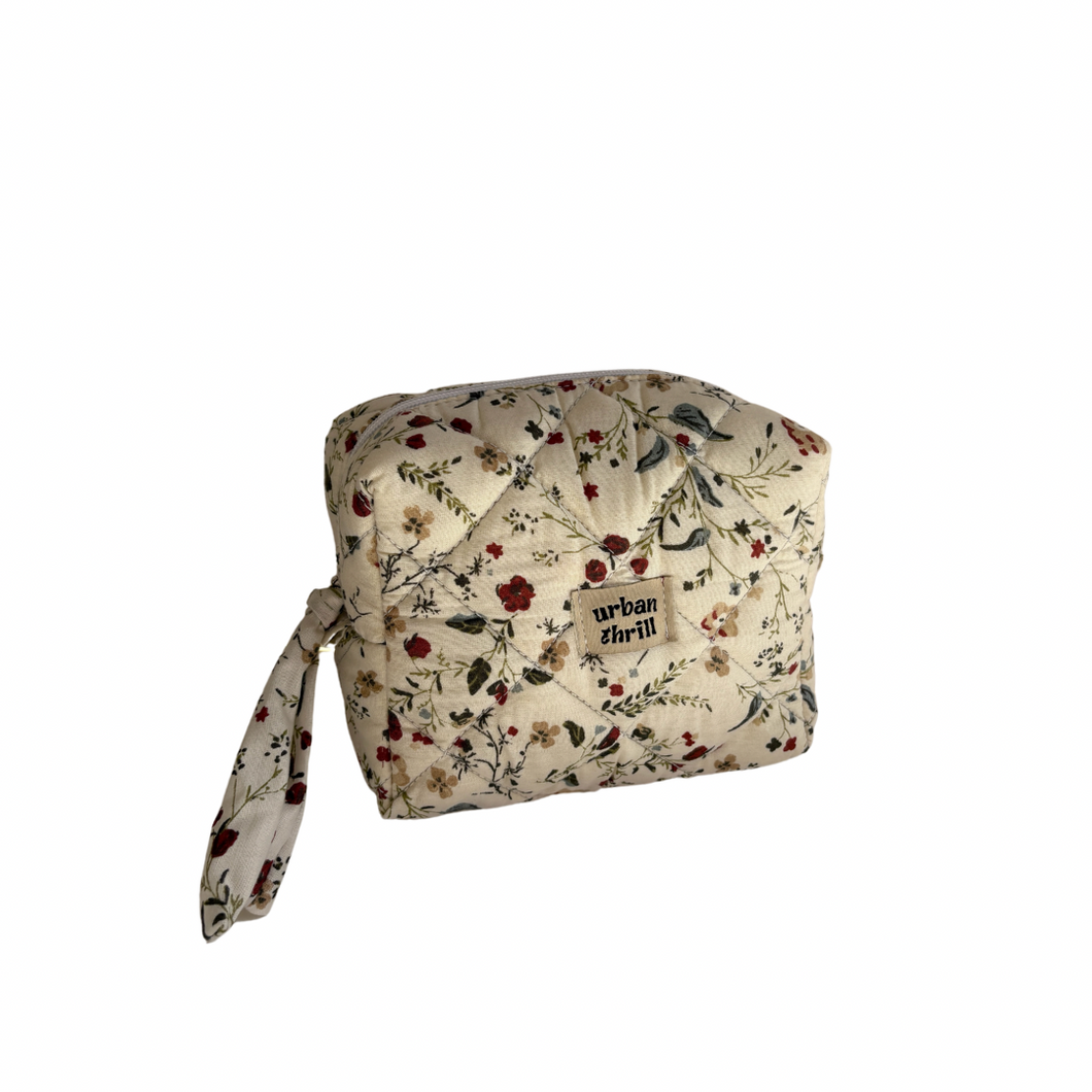 Multi-Color Floral Cosmetic Pouch