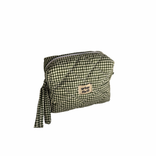 Load image into Gallery viewer, Green Gingham Cosmetic Pouch
