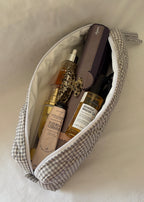 Grey Gingham Hair Tools Pouch