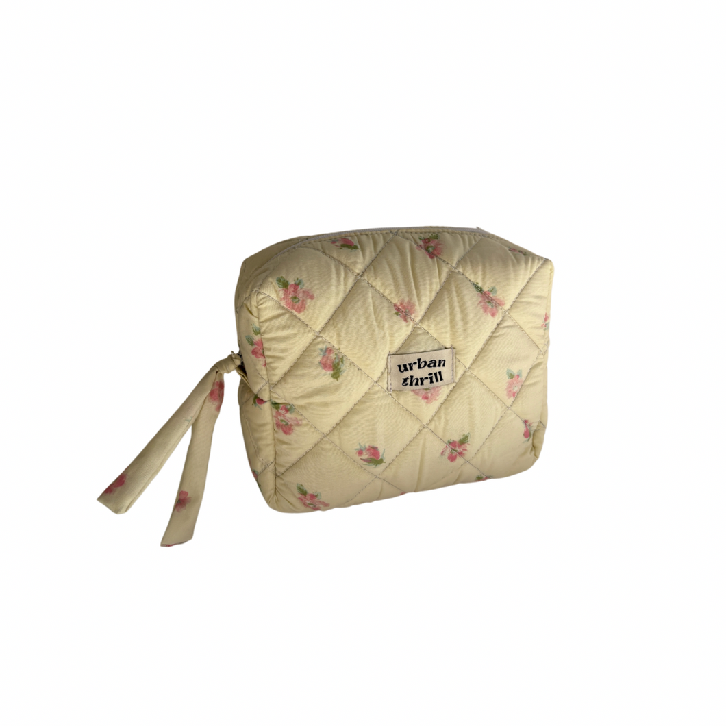 Pink Floral Cosmetic Pouch