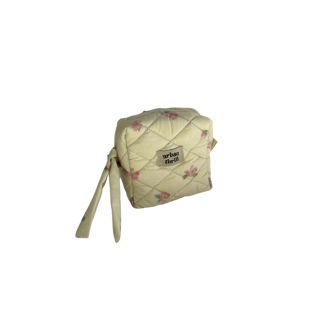 Pink Floral Cosmetic Pouch