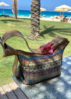 Beige Raffia Shoulder Bag