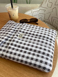 Brown Gingham Laptop Sleeve