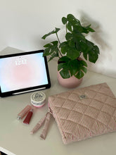 Load image into Gallery viewer, Pink &amp; Green Striped iPad Sleeve
