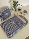 Blue Gingham Laptop Sleeve