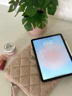 Pink & Green Striped iPad Sleeve