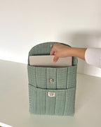 Green Gingham Laptop Sleeve