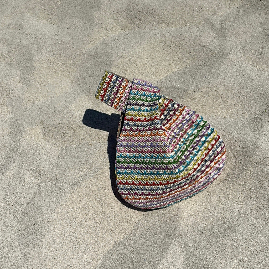 Multicolor Raffia Knot Bag