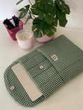 Green Gingham Laptop Sleeve