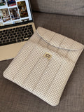 Grey Gingham Laptop Sleeve