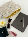 Yellow & Blue Striped iPad Sleeve