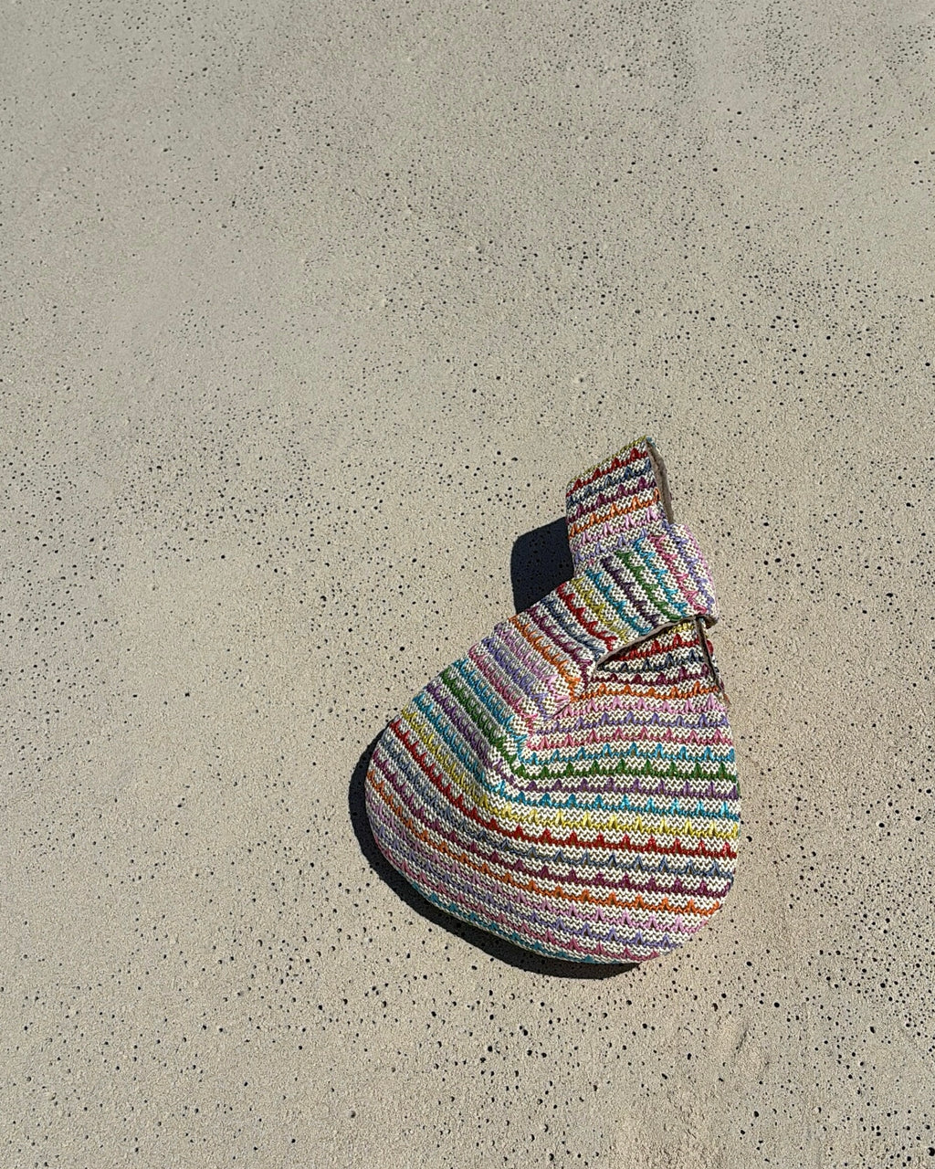 Multicolor Raffia Knot Bag