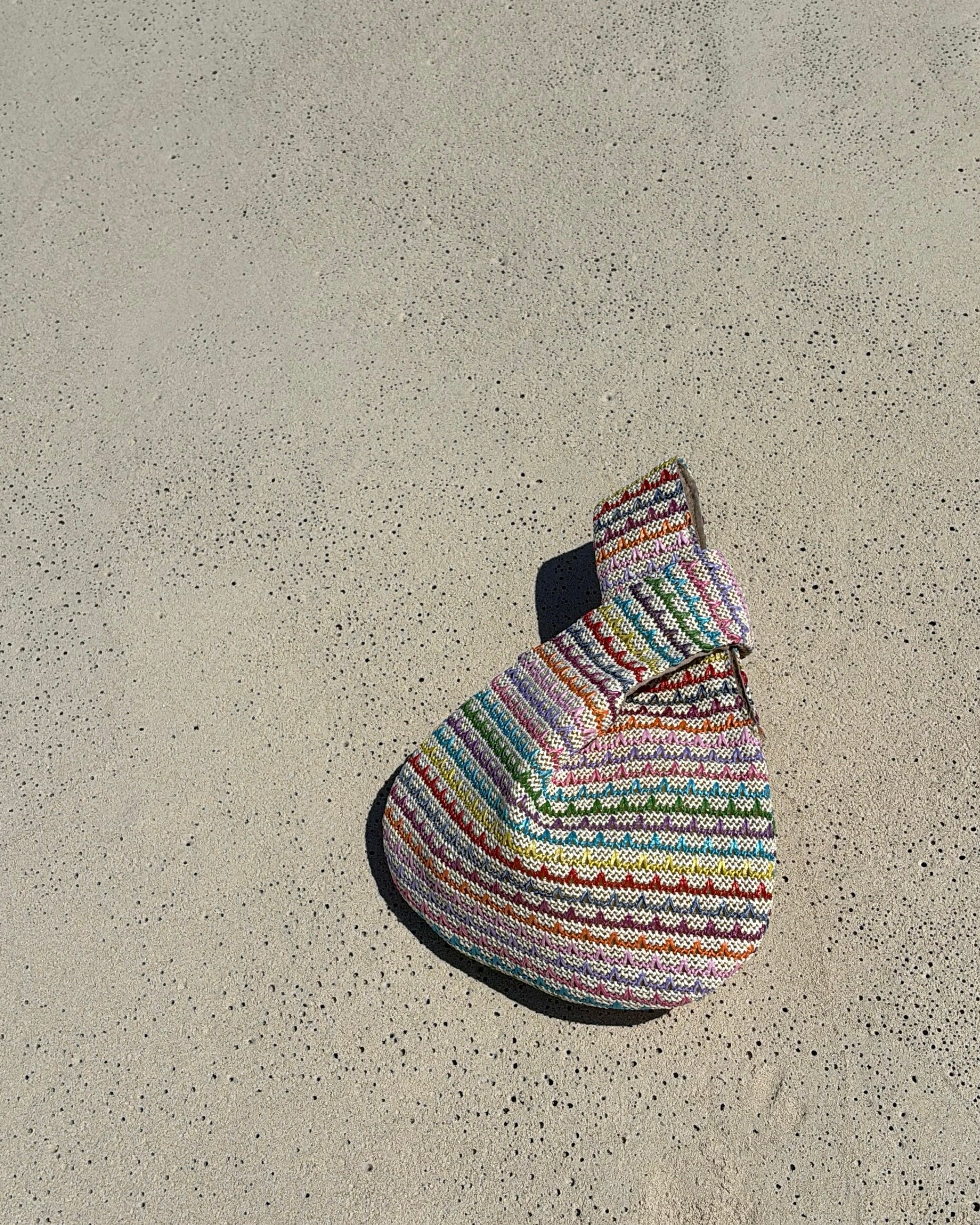 Multicolor Raffia Knot Bag