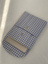 Load image into Gallery viewer, Light Blue Gingham Laptop Sleeve
