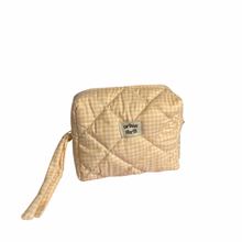Load image into Gallery viewer, Peach Gingham Cosmetic Pouch
