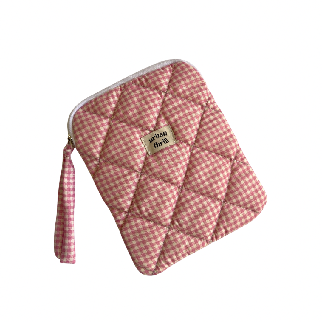 Pink Gingham Kindle Case