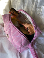 Striped Pink Cosmetic Pouch