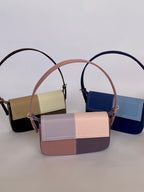 Blue Patched Denim Shoulder Bag