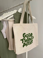 Good Things Ahead Green Tote Bag