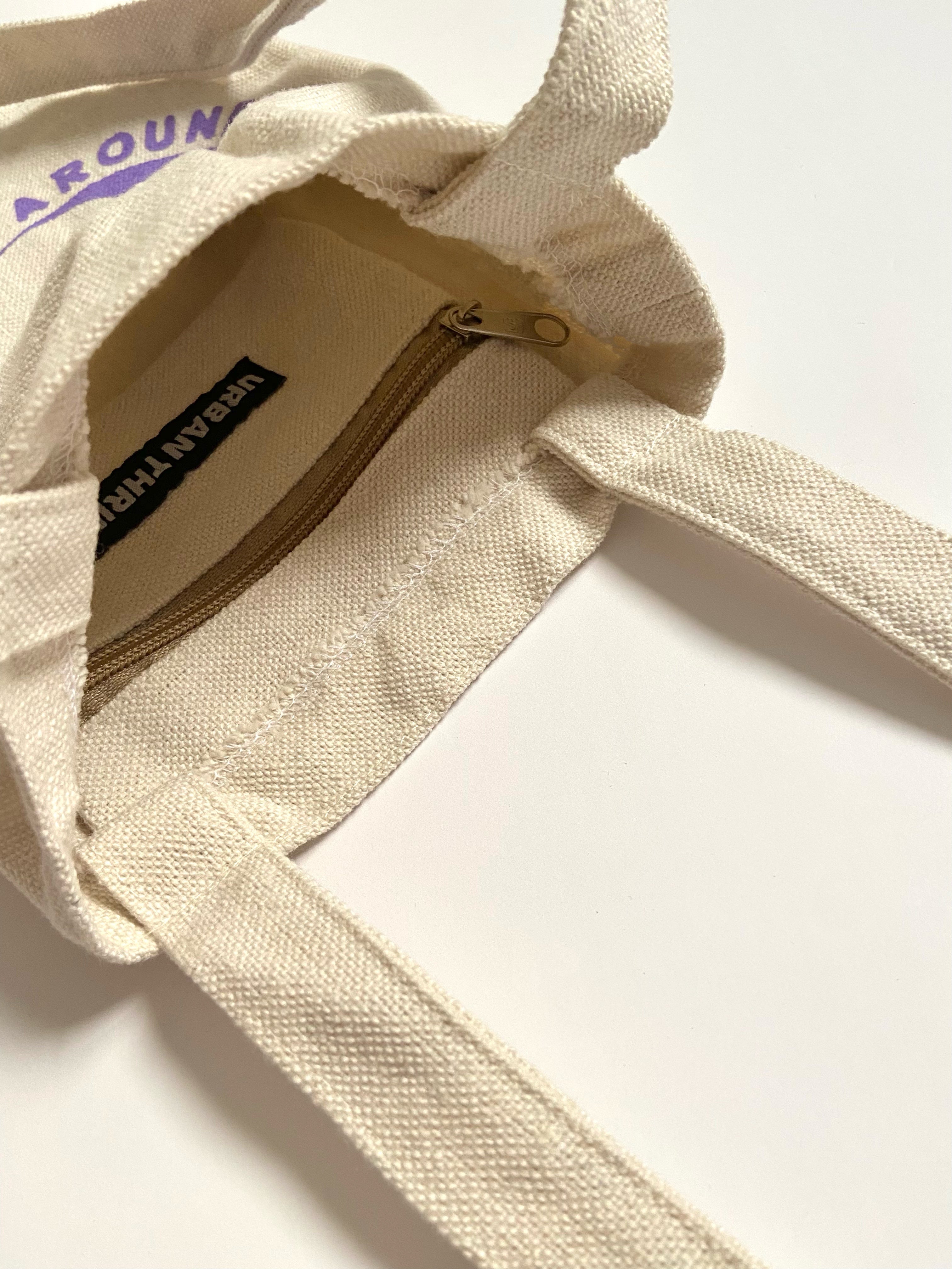 What Goes Around Comes Around Mini Purple Tote Bag