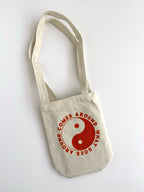 What Goes Around Comes Around Mini Orange Tote Bag
