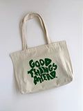 Good Things Ahead Green Tote Bag