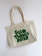 Good Things Ahead Green Tote Bag